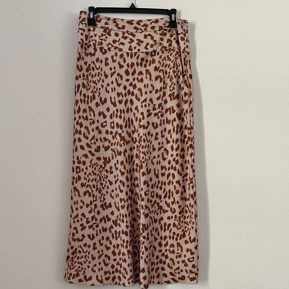 Free People Brown Leopard Maxi Skirt